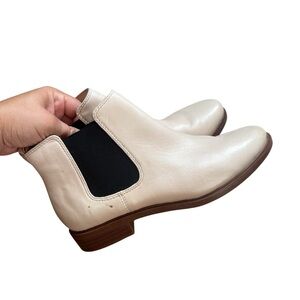 Clarks Cream Chelsea Boots